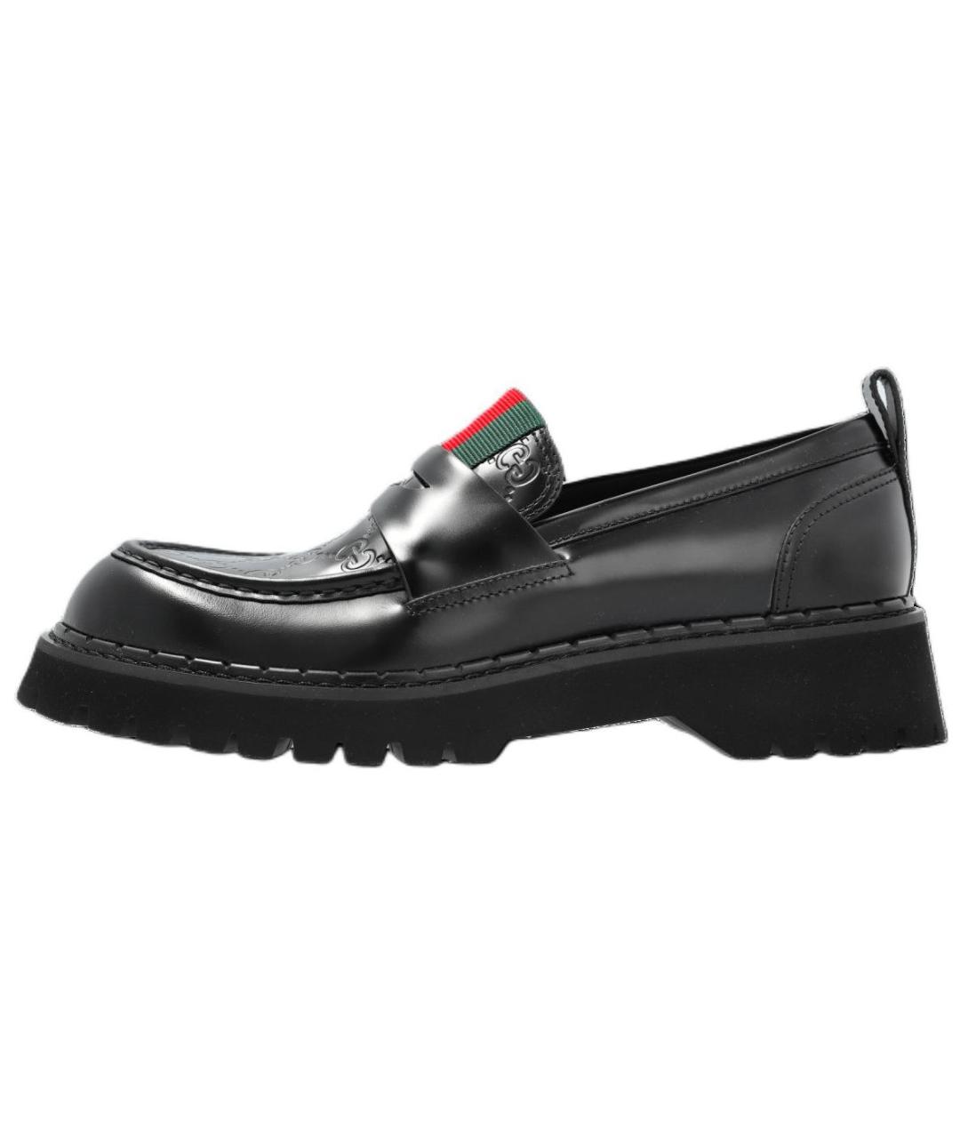 GUCCI Черные кожаные лоферы, фото 2