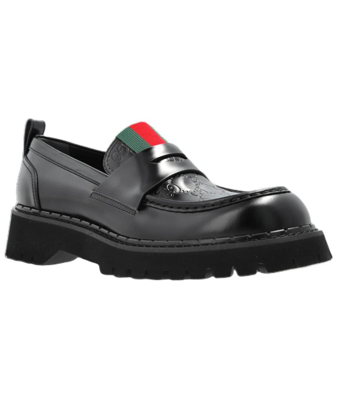 GUCCI Черные кожаные лоферы, фото 3