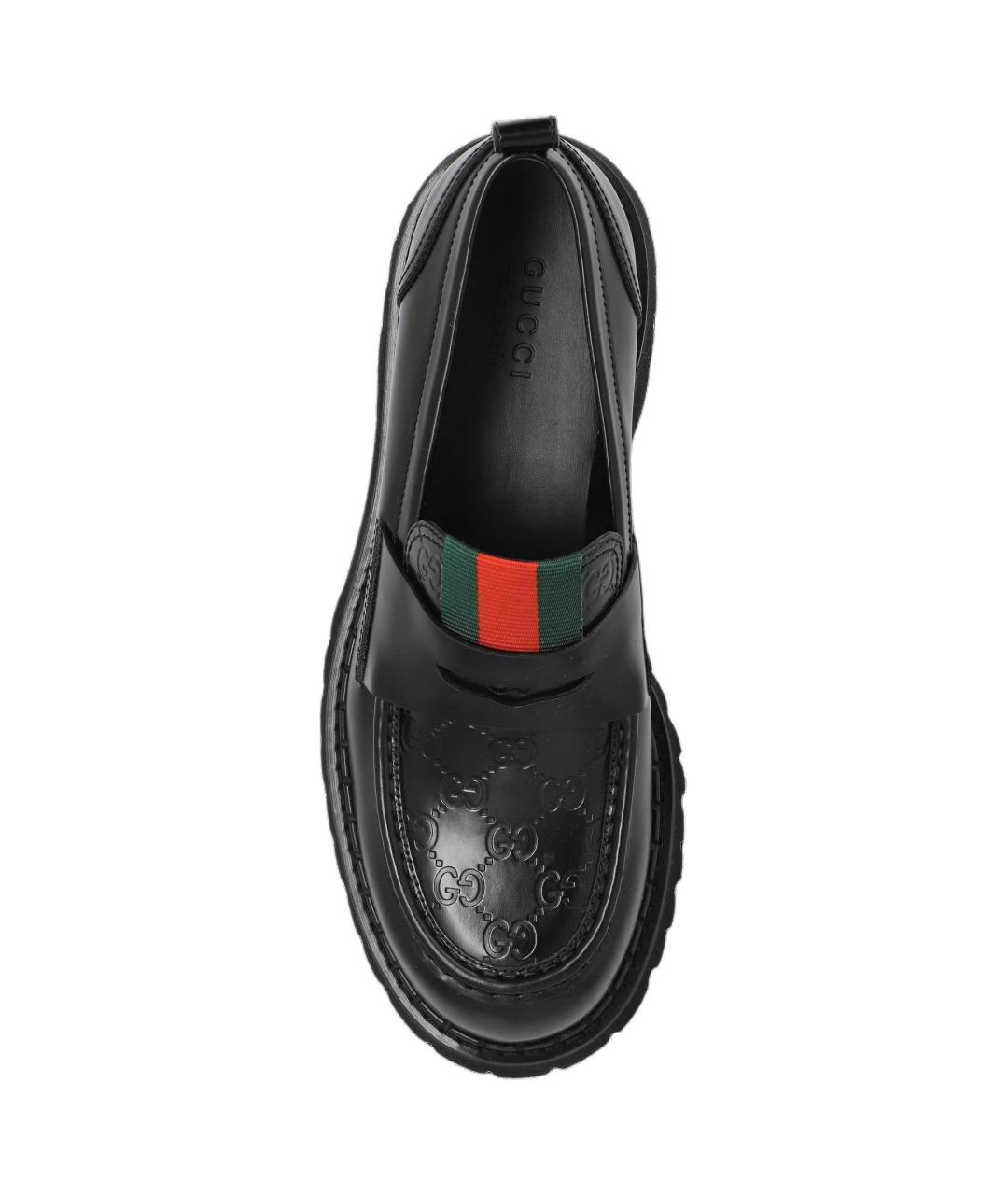 GUCCI Черные кожаные лоферы, фото 4