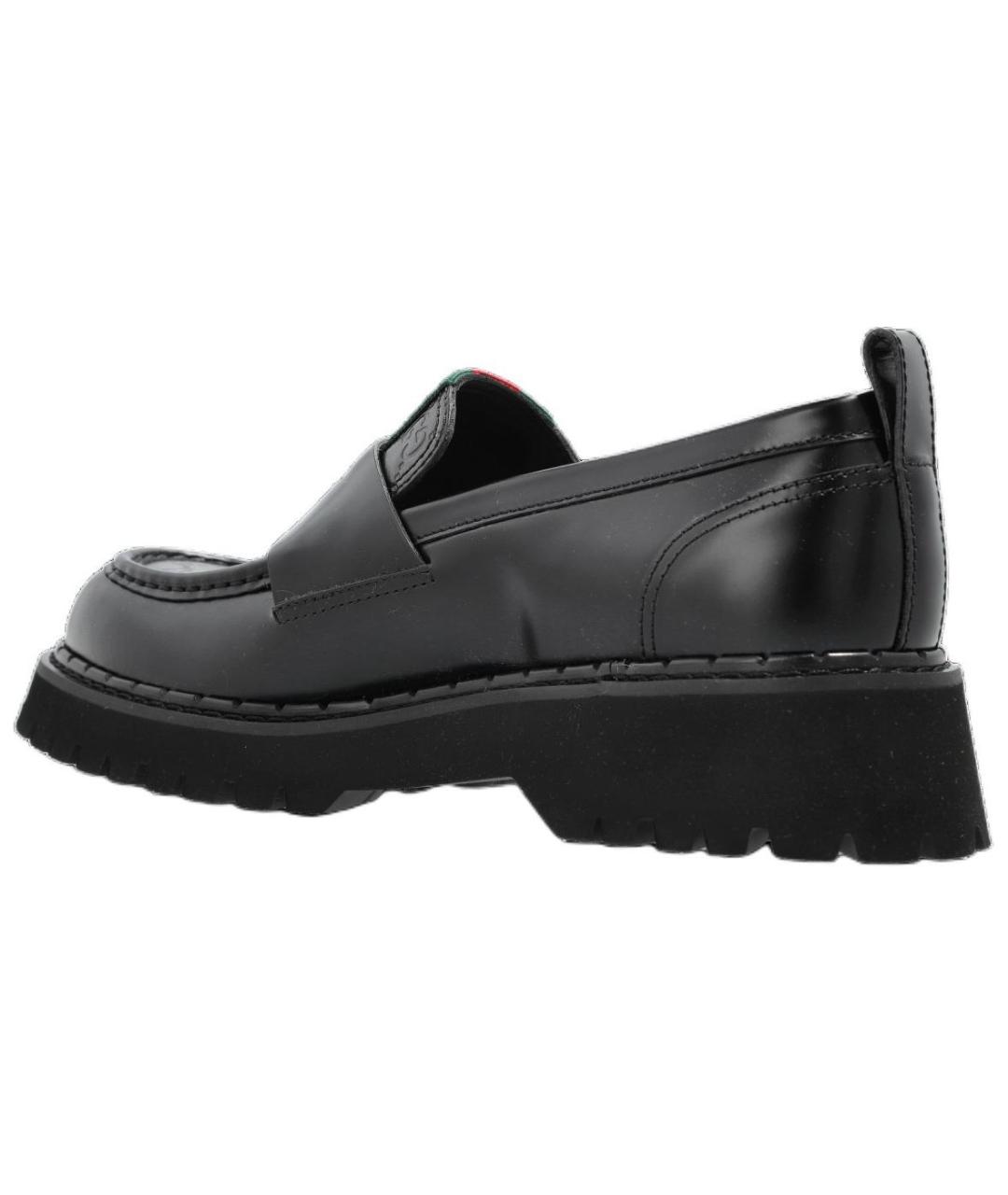 GUCCI Черные кожаные лоферы, фото 5