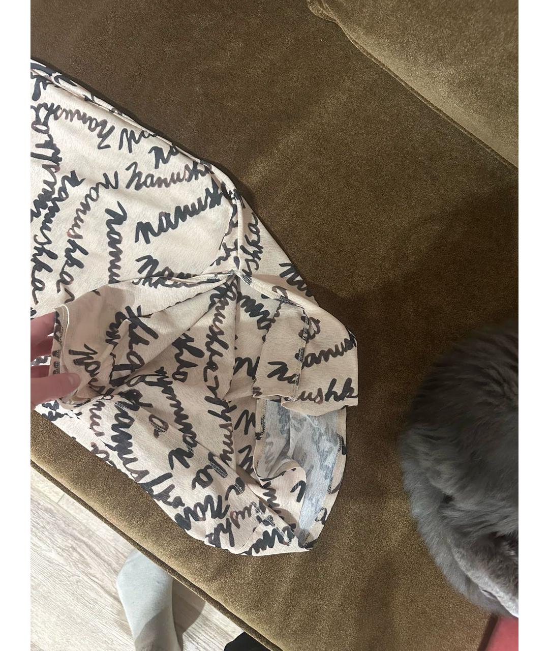 NANUSHKA Бежевое полиэстеровое повседневное платье, фото 3