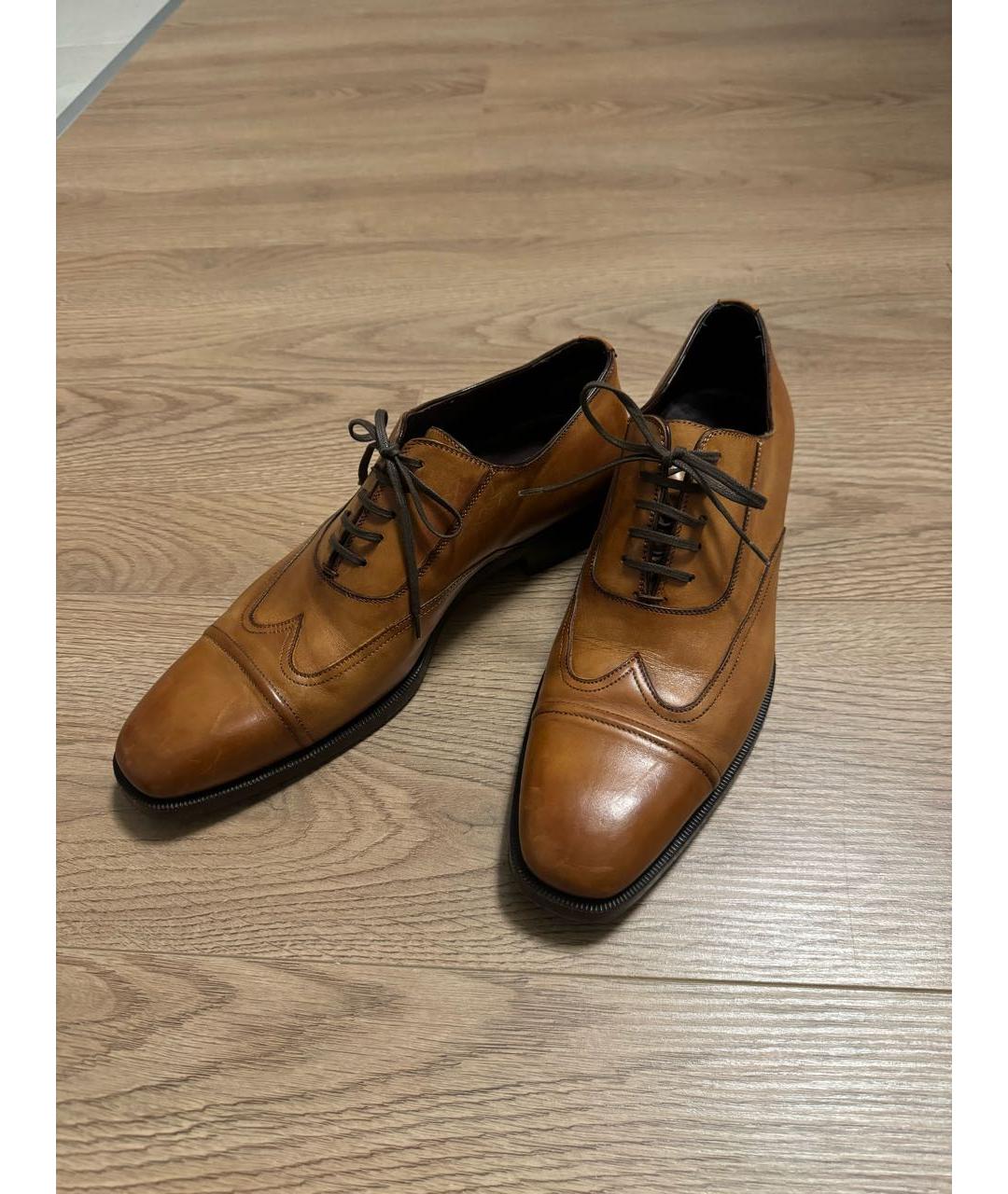 LANVIN Коричневые кожаные туфли, фото 2