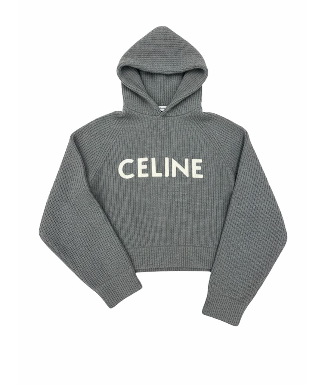 CELINE Серый шерстяной джемпер / свитер, фото 1