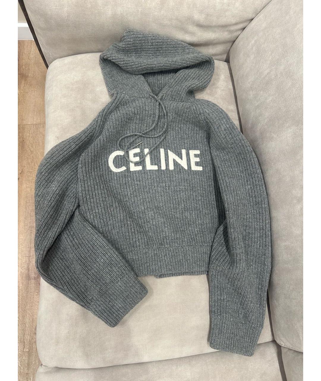 CELINE Серый шерстяной джемпер / свитер, фото 5