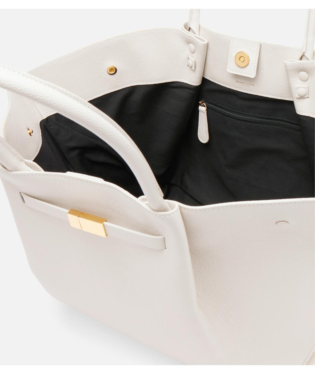 DEMELLIER Белая кожаная сумка тоут, фото 4
