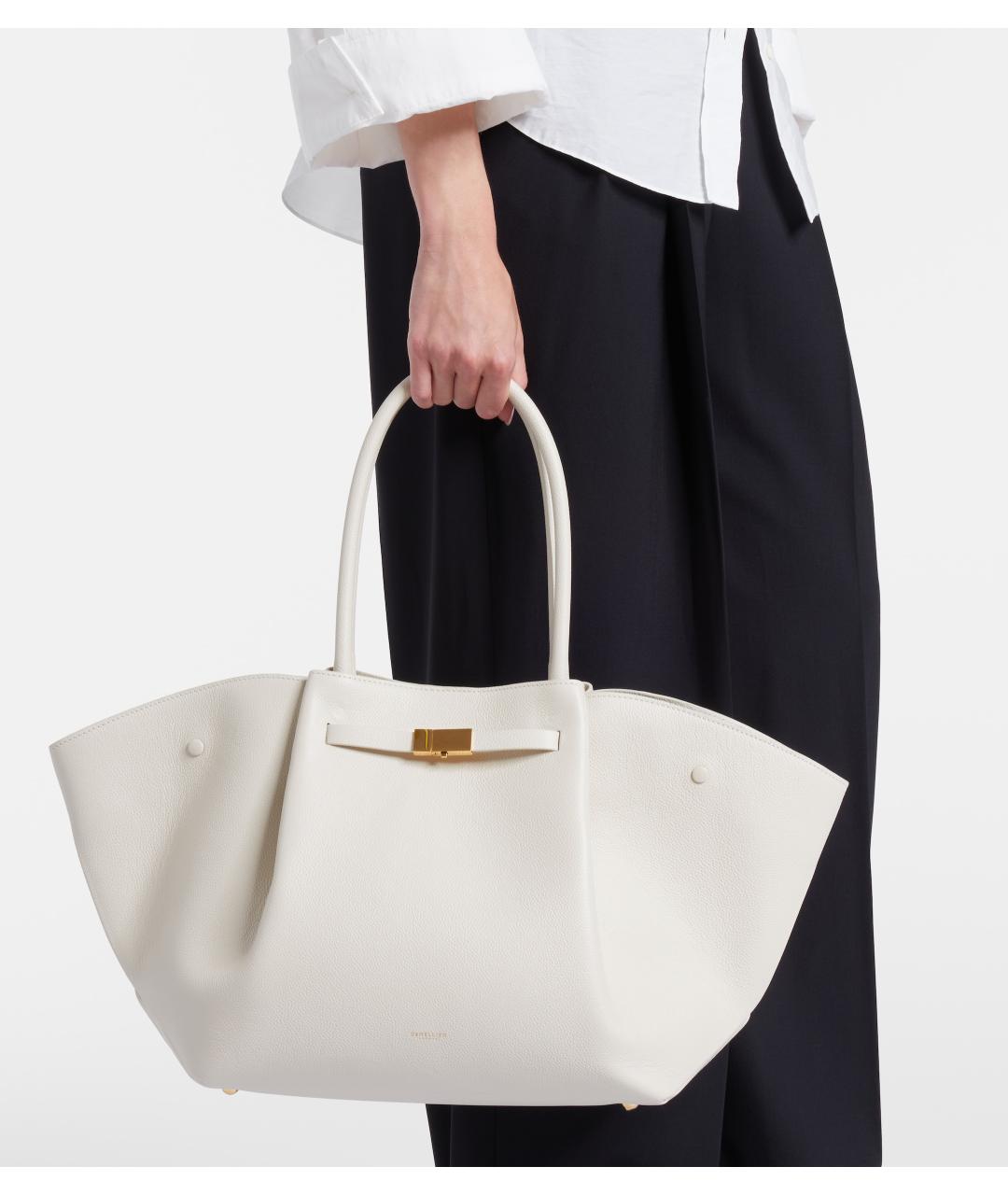 DEMELLIER Белая кожаная сумка тоут, фото 2