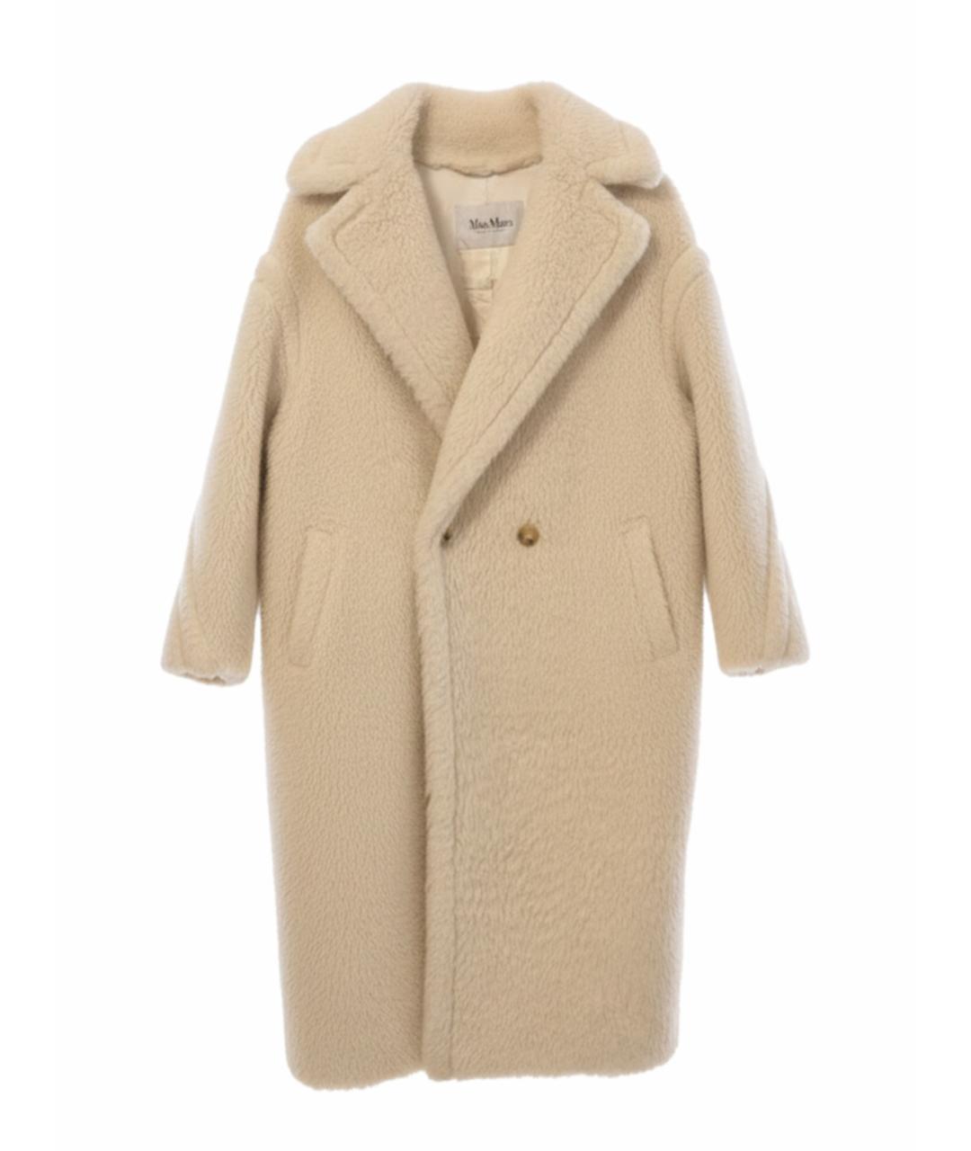 MAX MARA Белая шерстяная шуба, фото 1