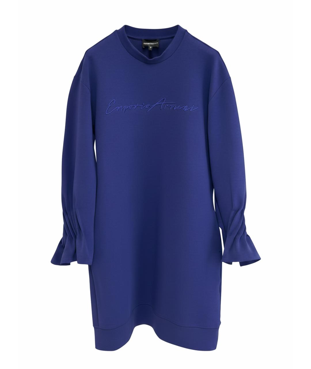 EMPORIO ARMANI Синее повседневное платье, фото 1