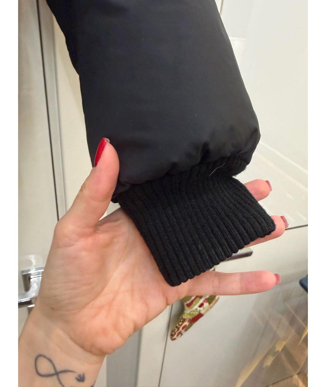 MONCLER Черный полиамидовый пуховик, фото 3