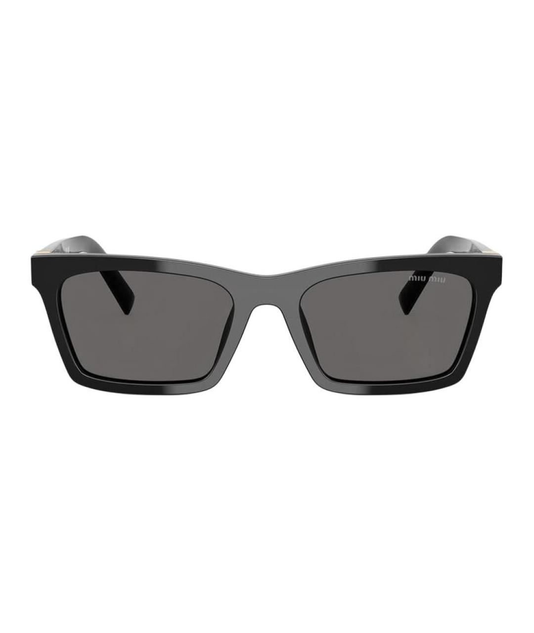 MIU MIU Черные пластиковые солнцезащитные очки, фото 2