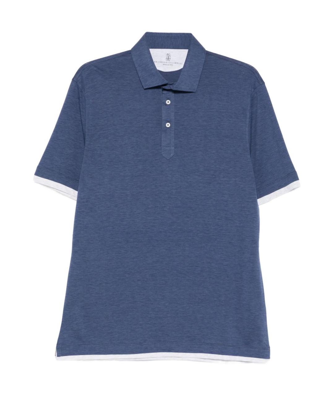 BRUNELLO CUCINELLI Синяя футболка, фото 1