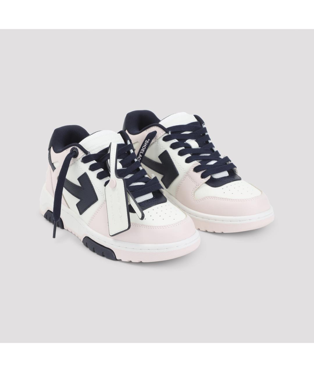 OFF-WHITE Розовые кожаные кроссовки, фото 4