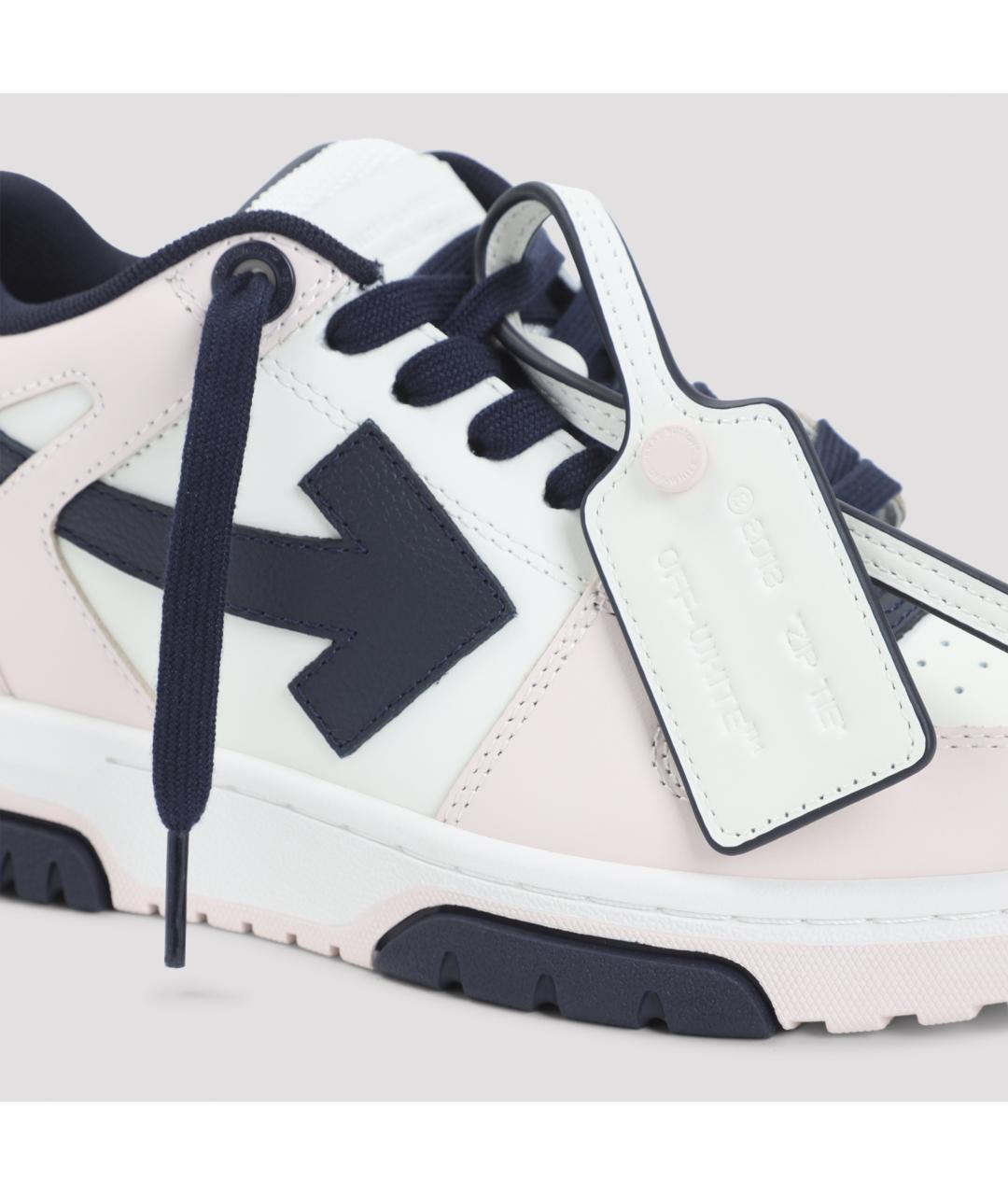 OFF-WHITE Розовые кожаные кроссовки, фото 5