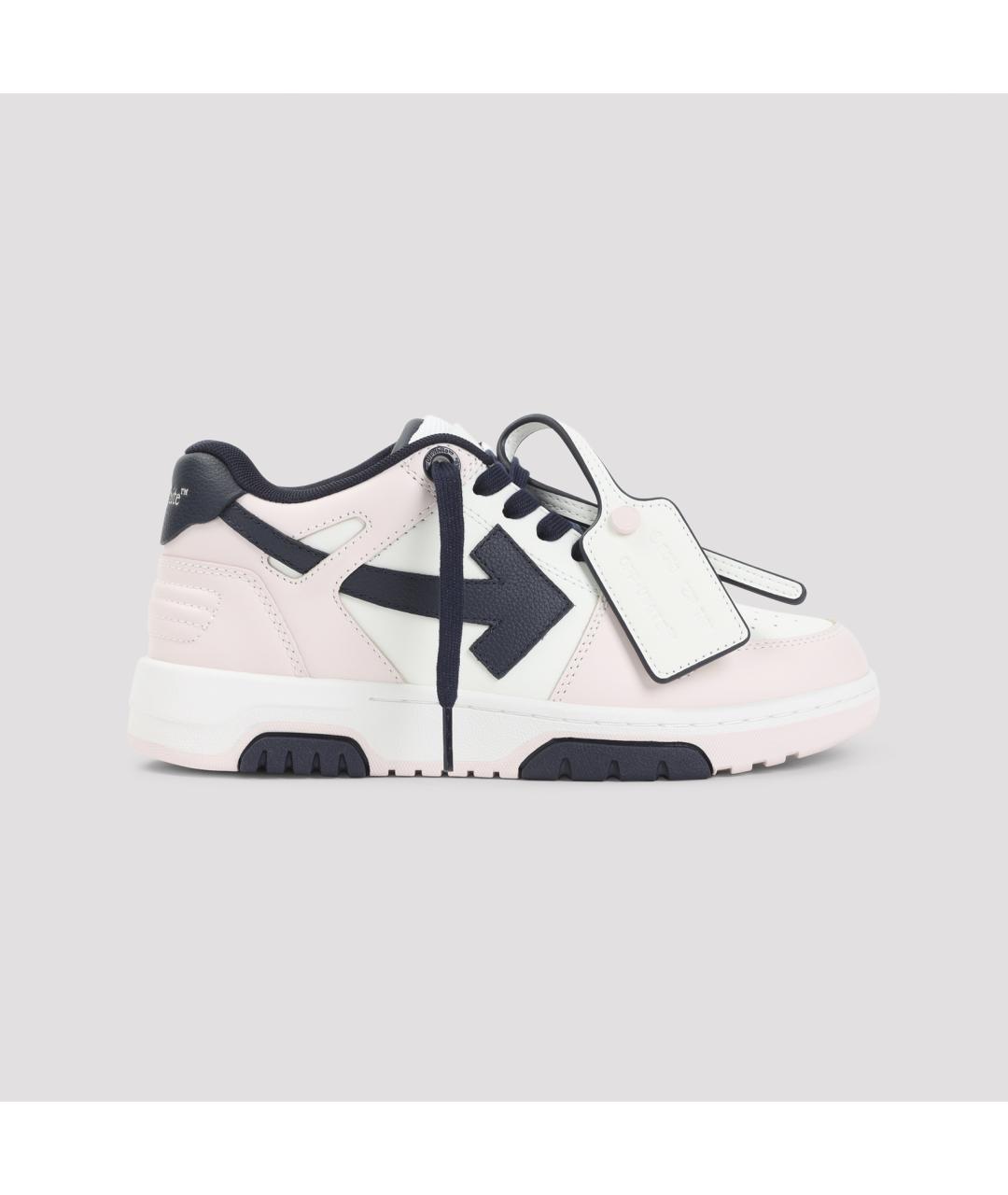 OFF-WHITE Розовые кожаные кроссовки, фото 2