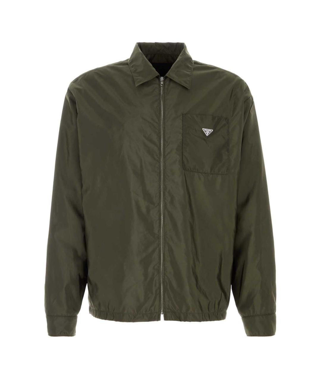 PRADA Зеленая синтетическая куртка, фото 1