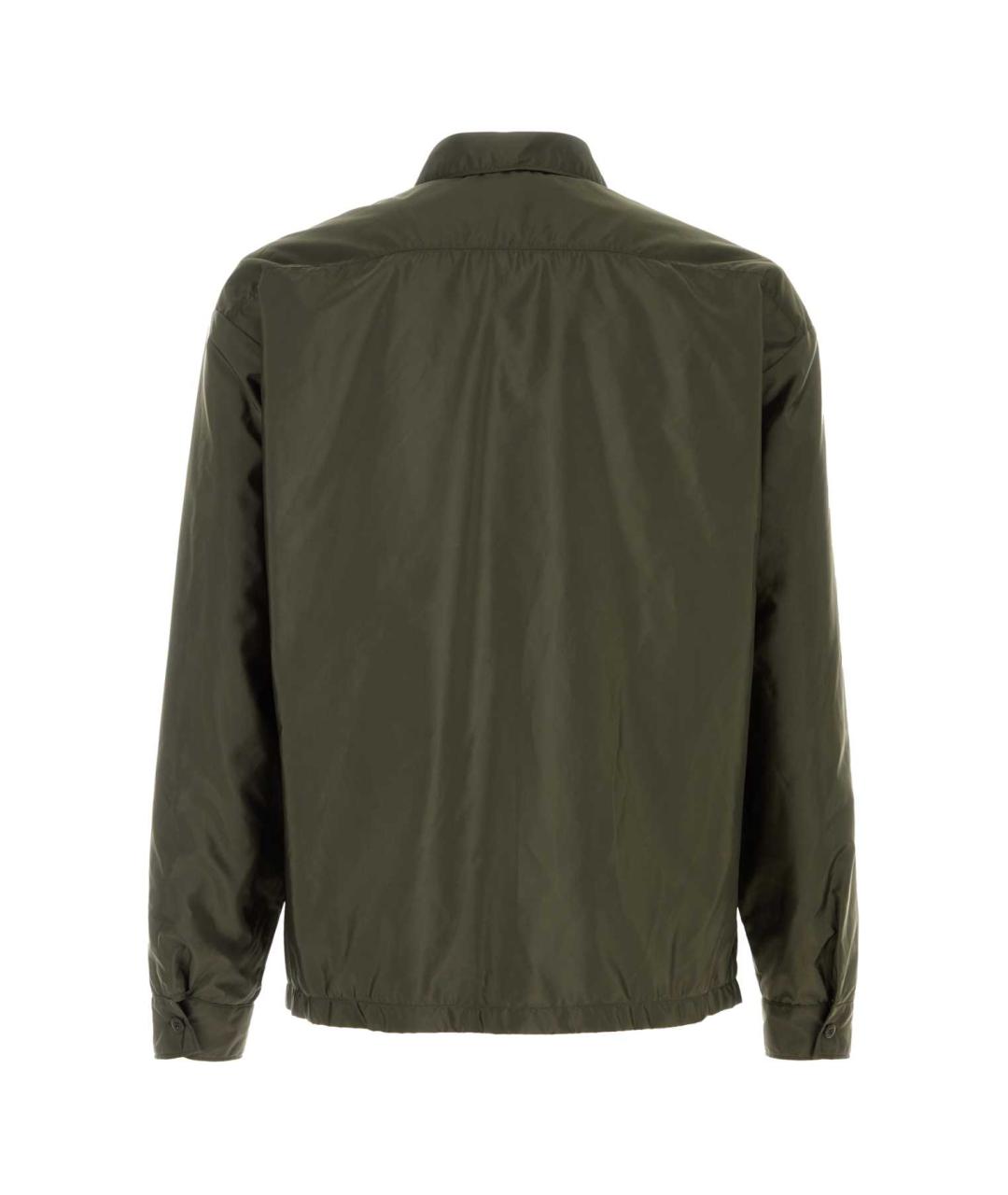 PRADA Зеленая синтетическая куртка, фото 2