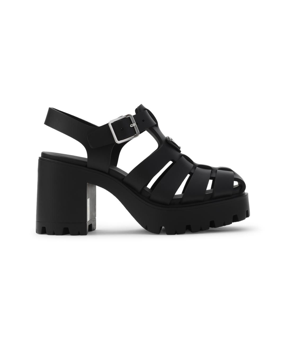 PRADA Черные босоножки, фото 1