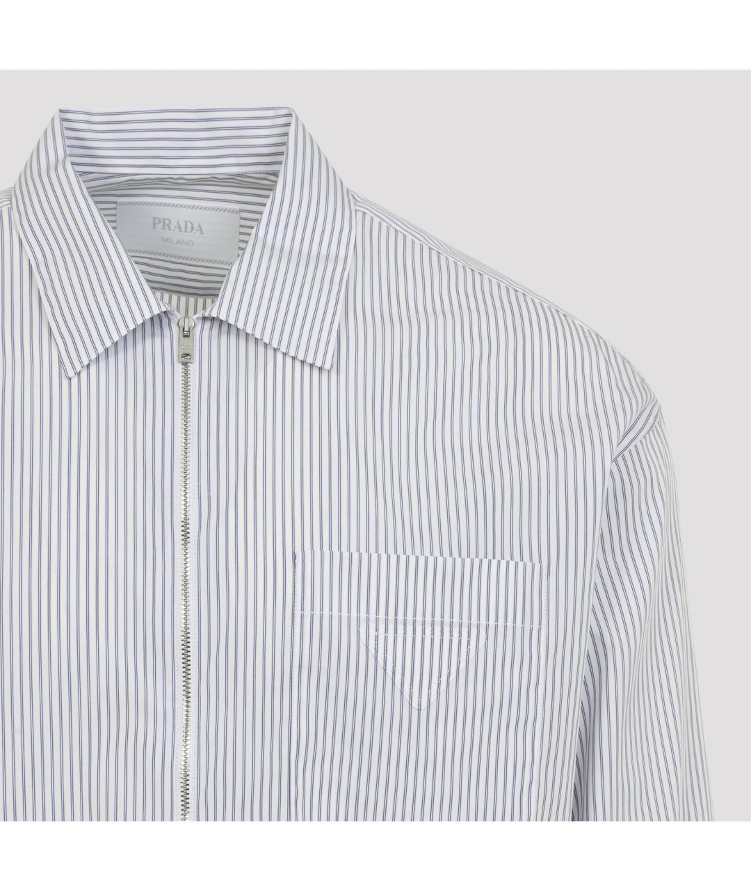 PRADA Синяя хлопковая кэжуал рубашка, фото 4