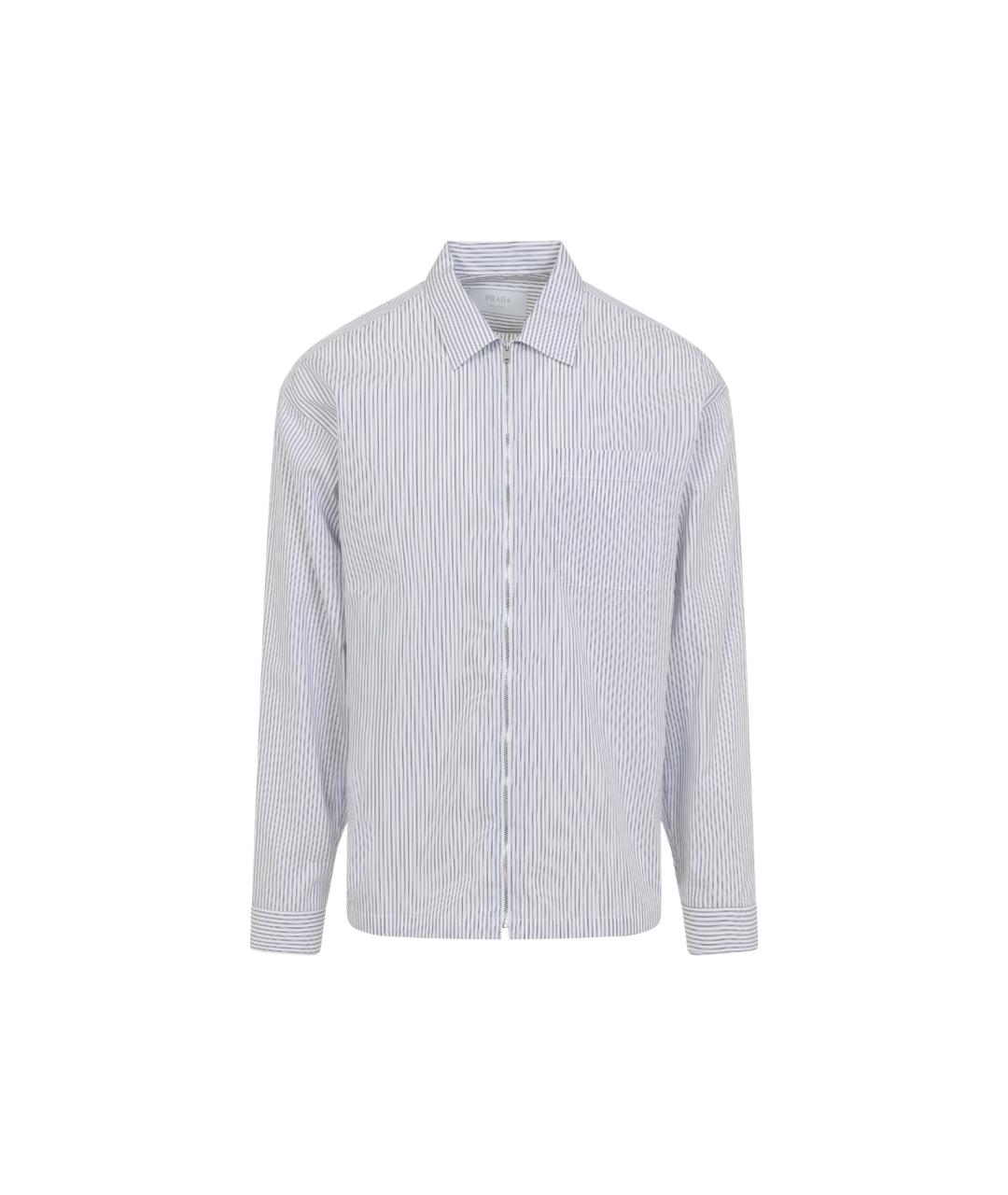 PRADA Синяя хлопковая кэжуал рубашка, фото 1