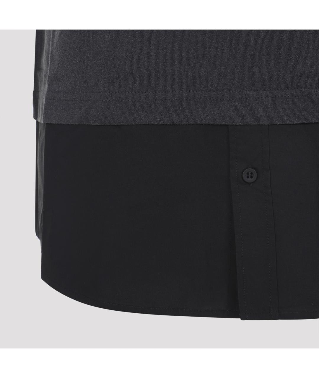 BALENCIAGA Черное хлопковое повседневное платье, фото 3