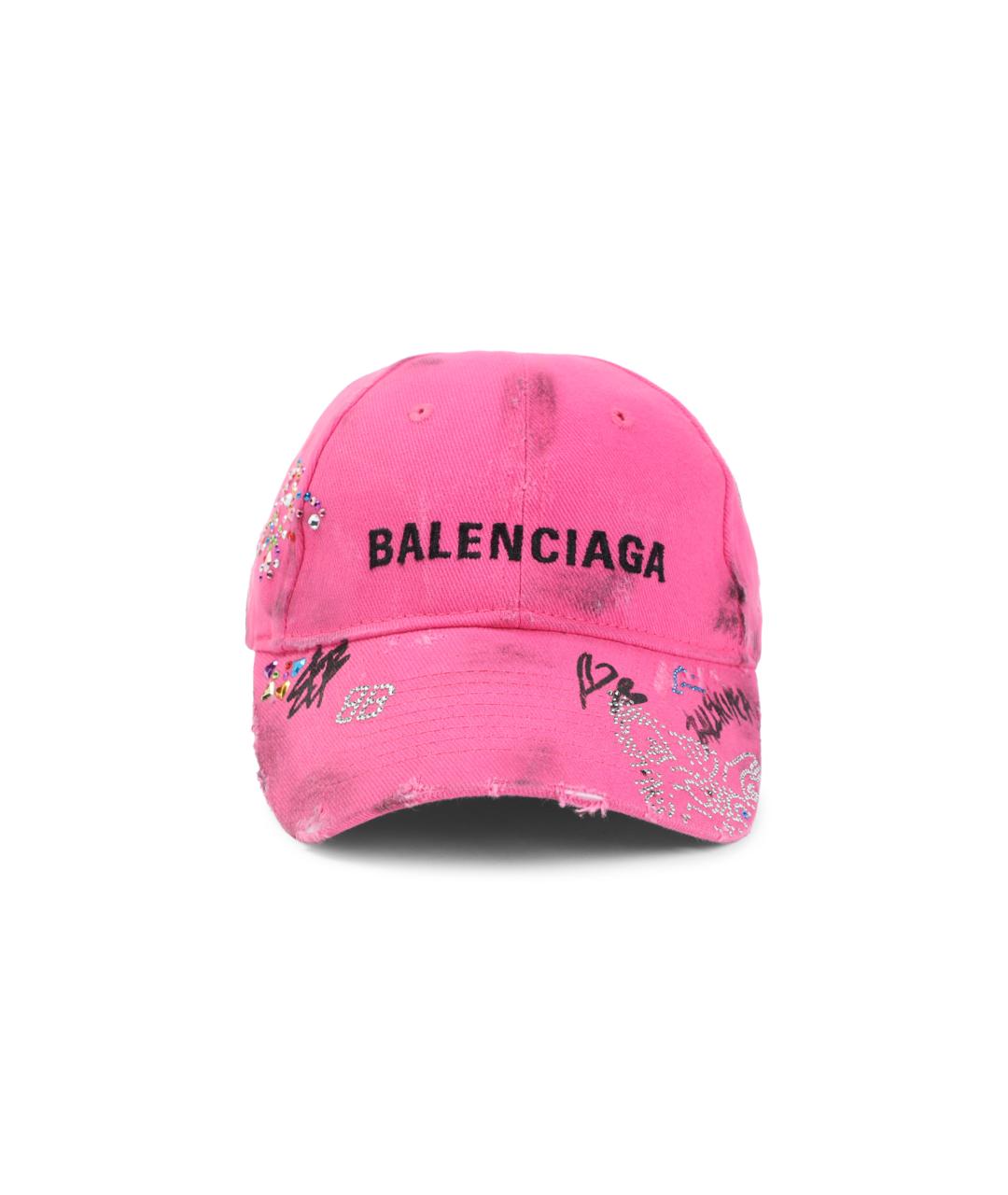 BALENCIAGA Розовая хлопковая кепка, фото 1