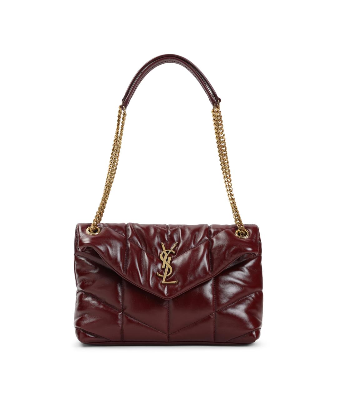 SAINT LAURENT Красная кожаная сумка через плечо, фото 1