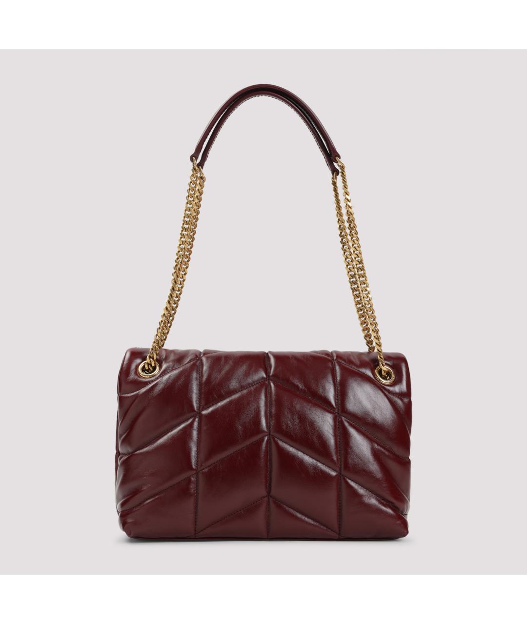 SAINT LAURENT Красная кожаная сумка через плечо, фото 2