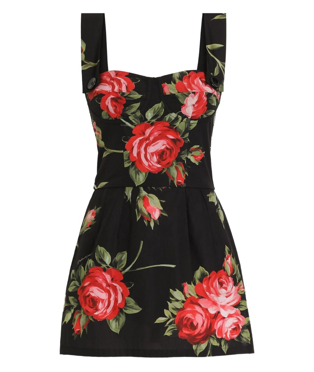 DOLCE&GABBANA Черное хлопковое платье, фото 1