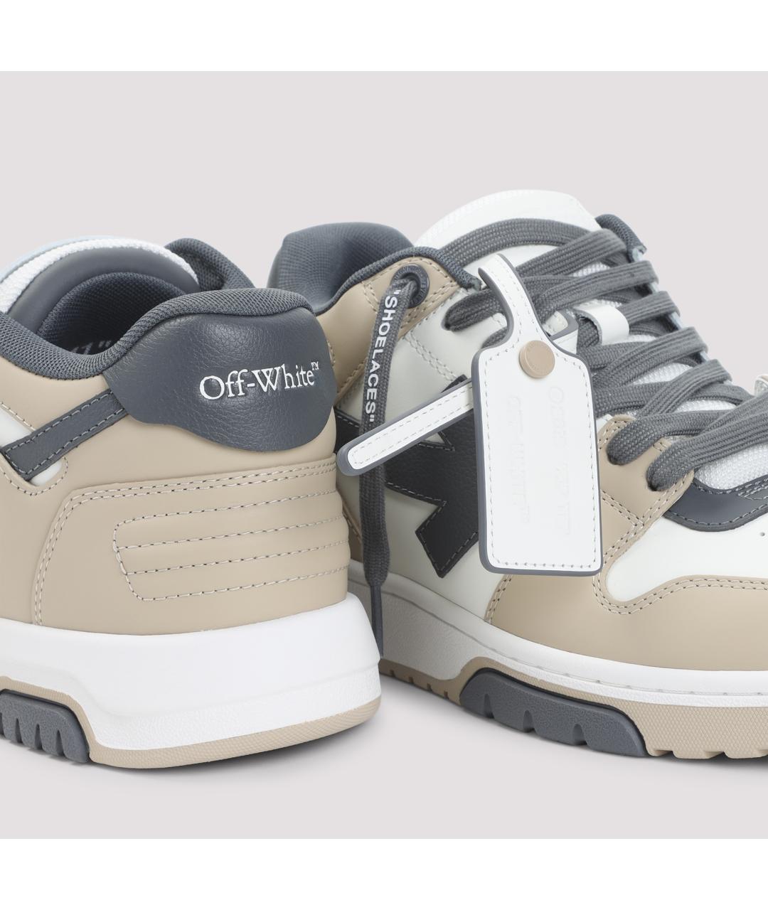 OFF-WHITE Мульти кожаные низкие кроссовки / кеды, фото 5