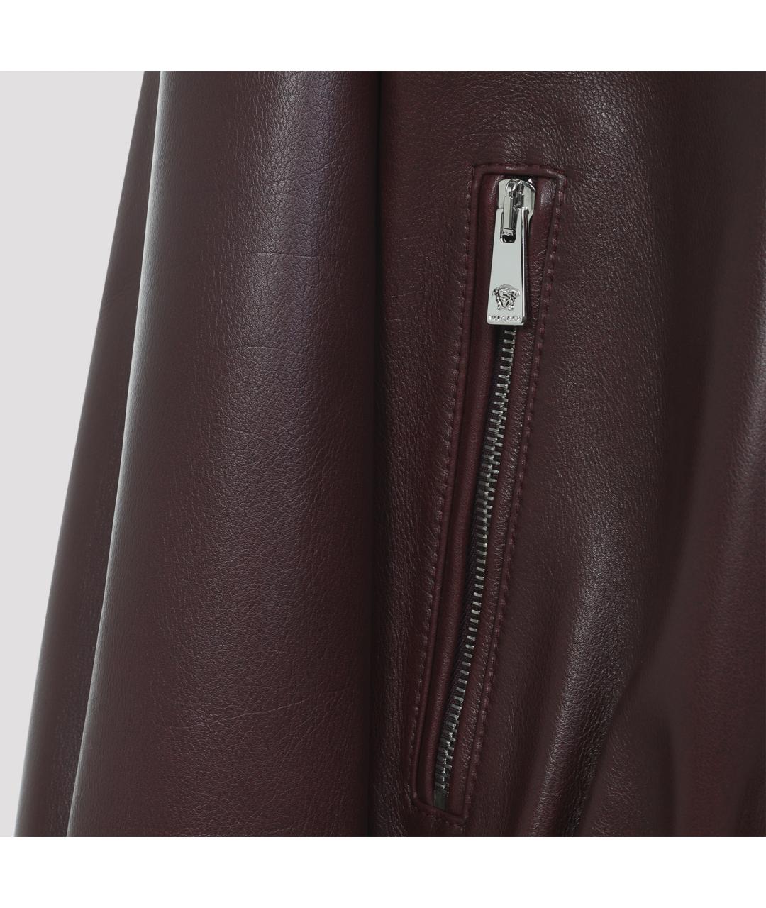 VERSACE Красная кожаная куртка, фото 4