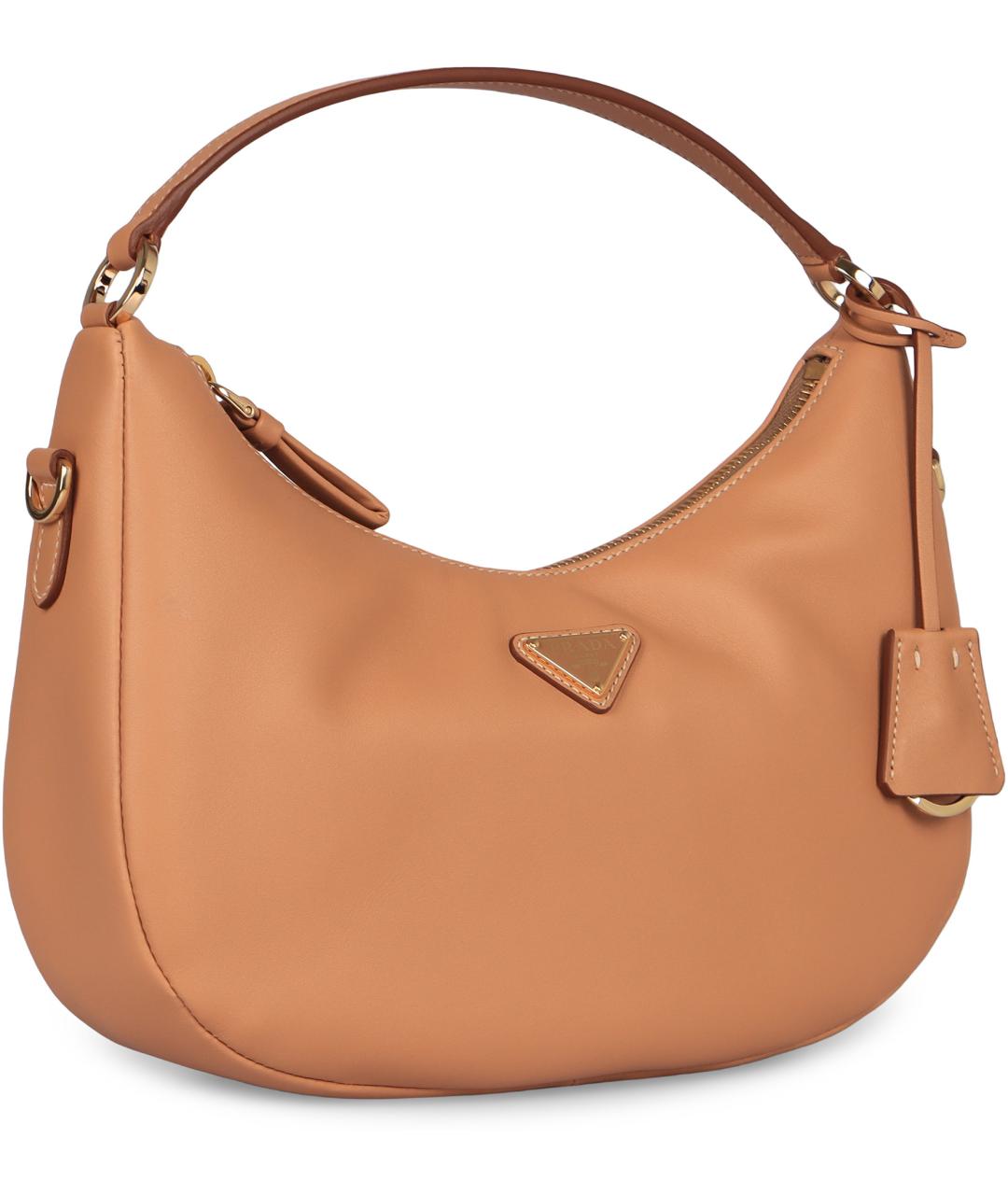 PRADA Бежевая кожаная сумка через плечо, фото 3