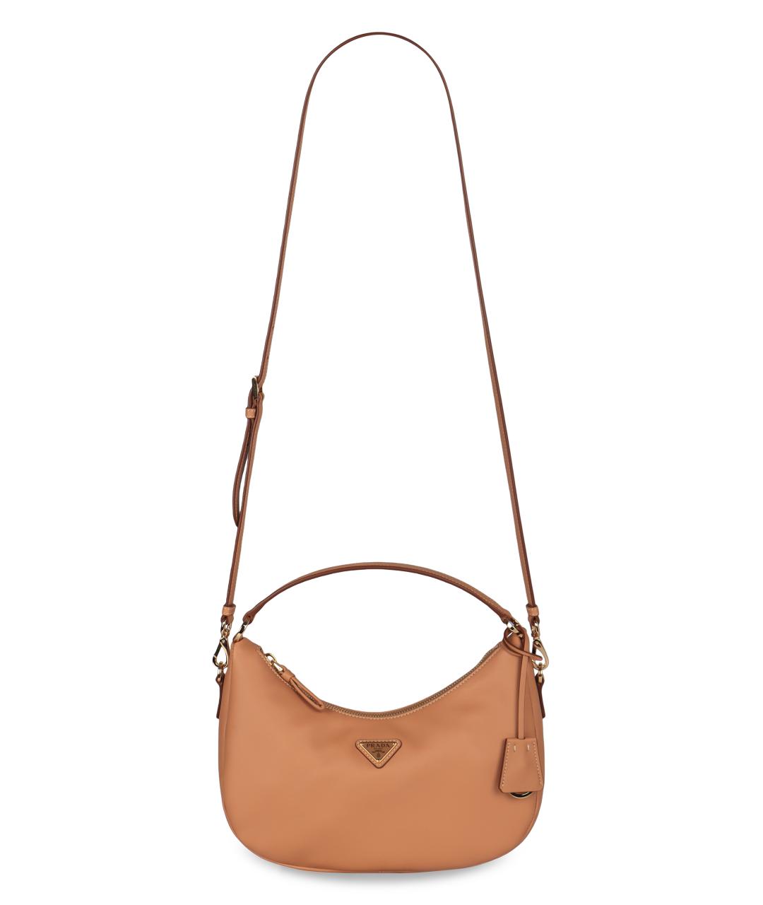 PRADA Бежевая кожаная сумка через плечо, фото 5