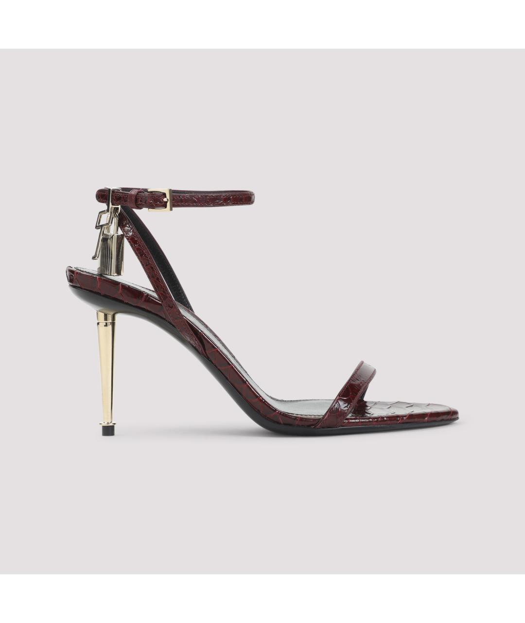 TOM FORD Красные кожаные босоножки, фото 2