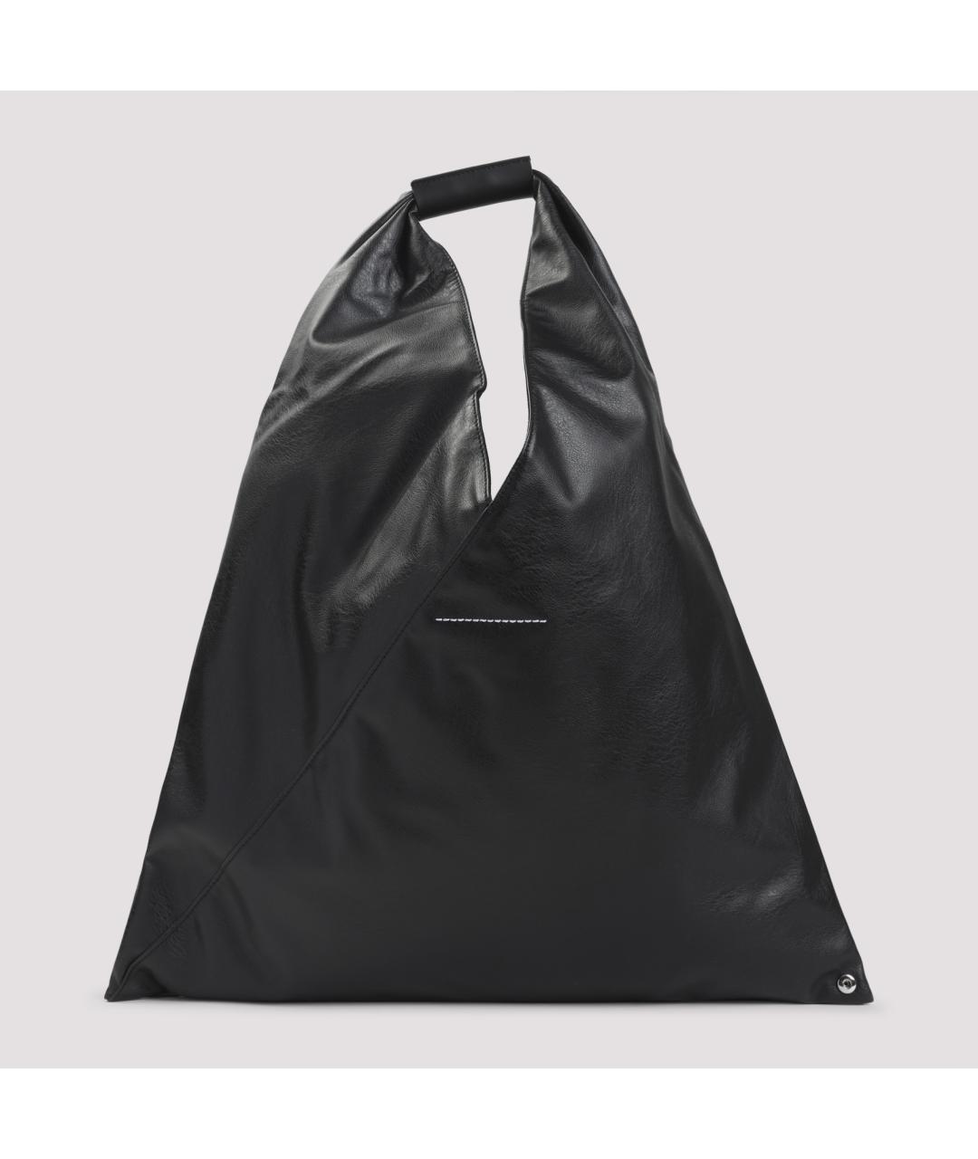 MM6 MAISON MARGIELA Черная сумка тоут из искусственной кожи, фото 3