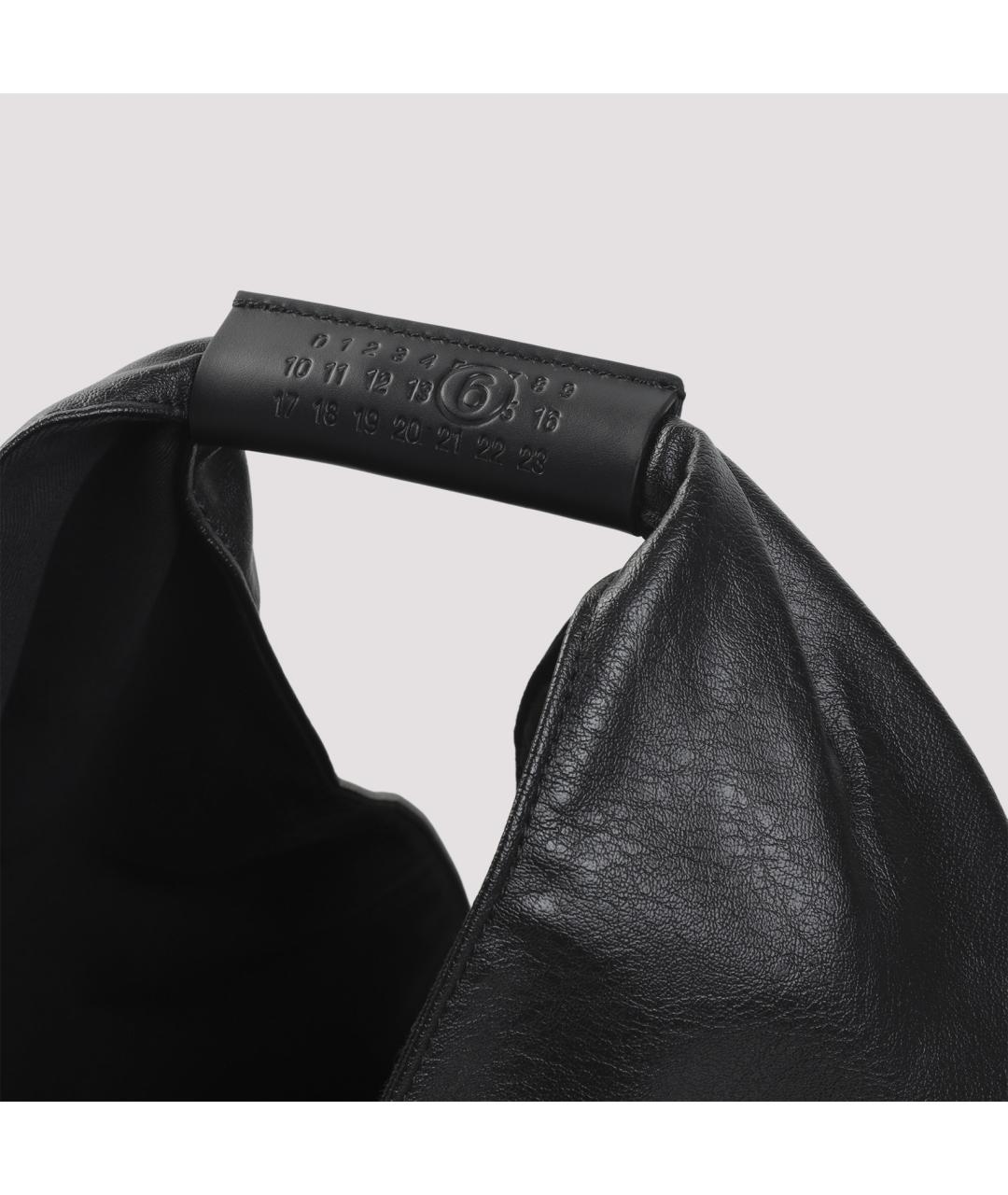 MM6 MAISON MARGIELA Черная сумка тоут из искусственной кожи, фото 4