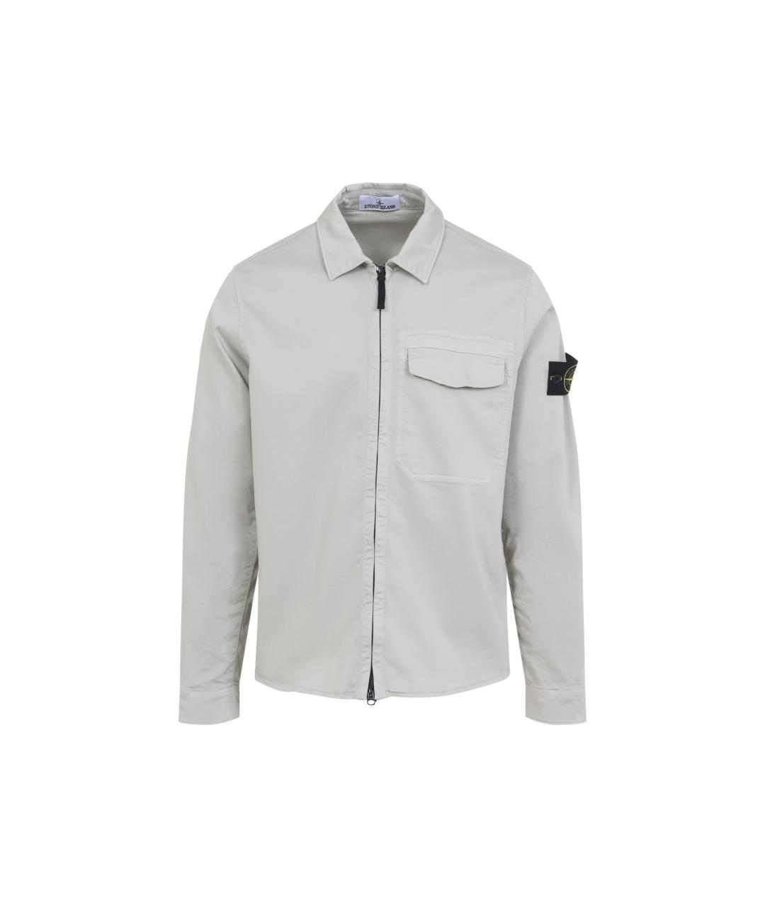 STONE ISLAND Серая хлопковая кэжуал рубашка, фото 1