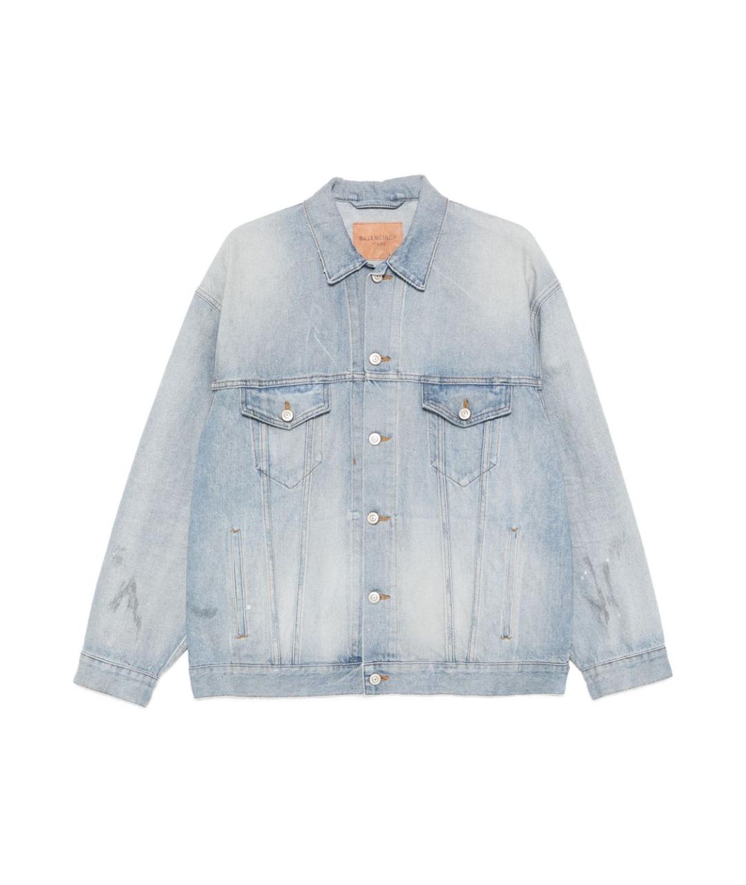 BALENCIAGA Синяя хлопковая куртка, фото 1