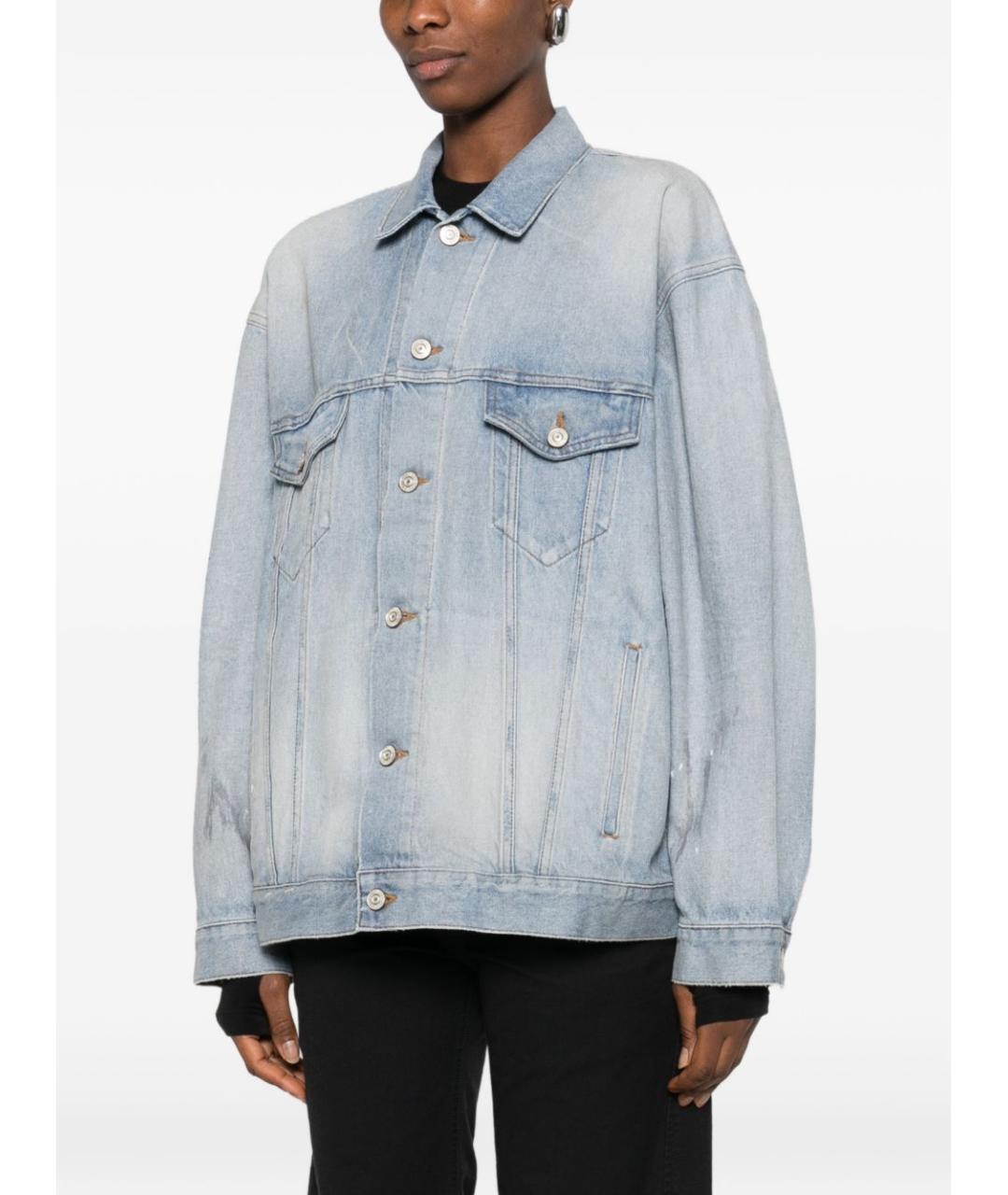 BALENCIAGA Синяя хлопковая куртка, фото 2