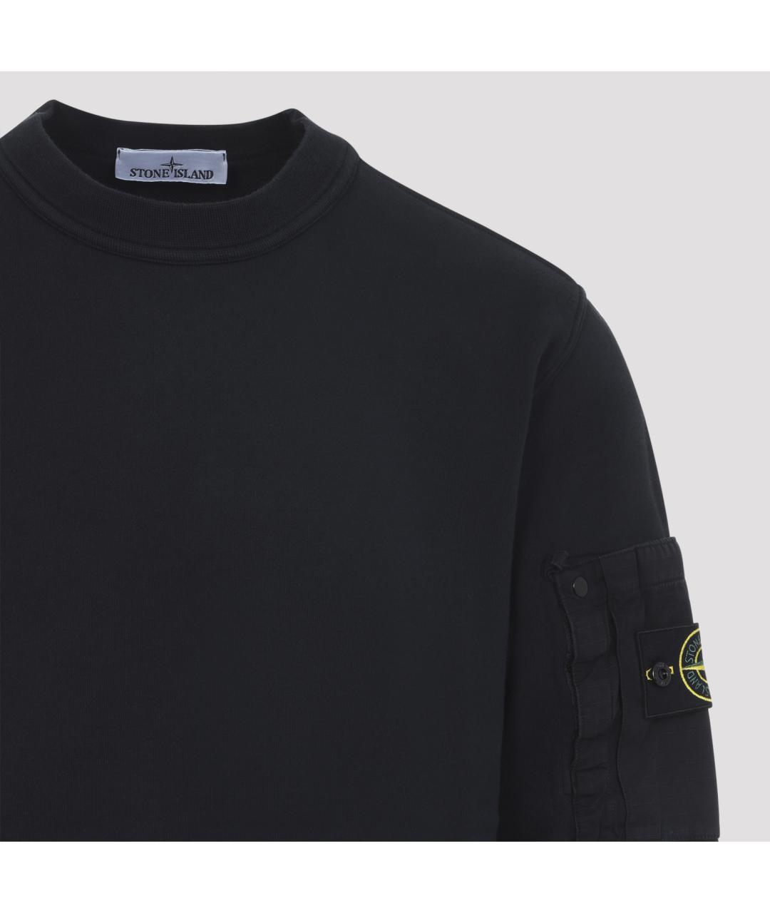 STONE ISLAND Синий хлопковый джемпер / свитер, фото 3