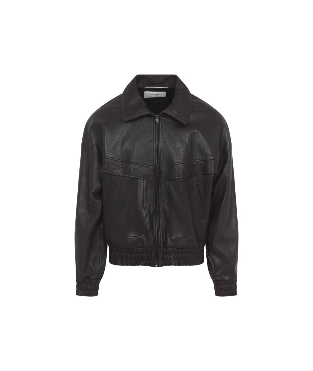 SAINT LAURENT Кожаная куртка, фото 1