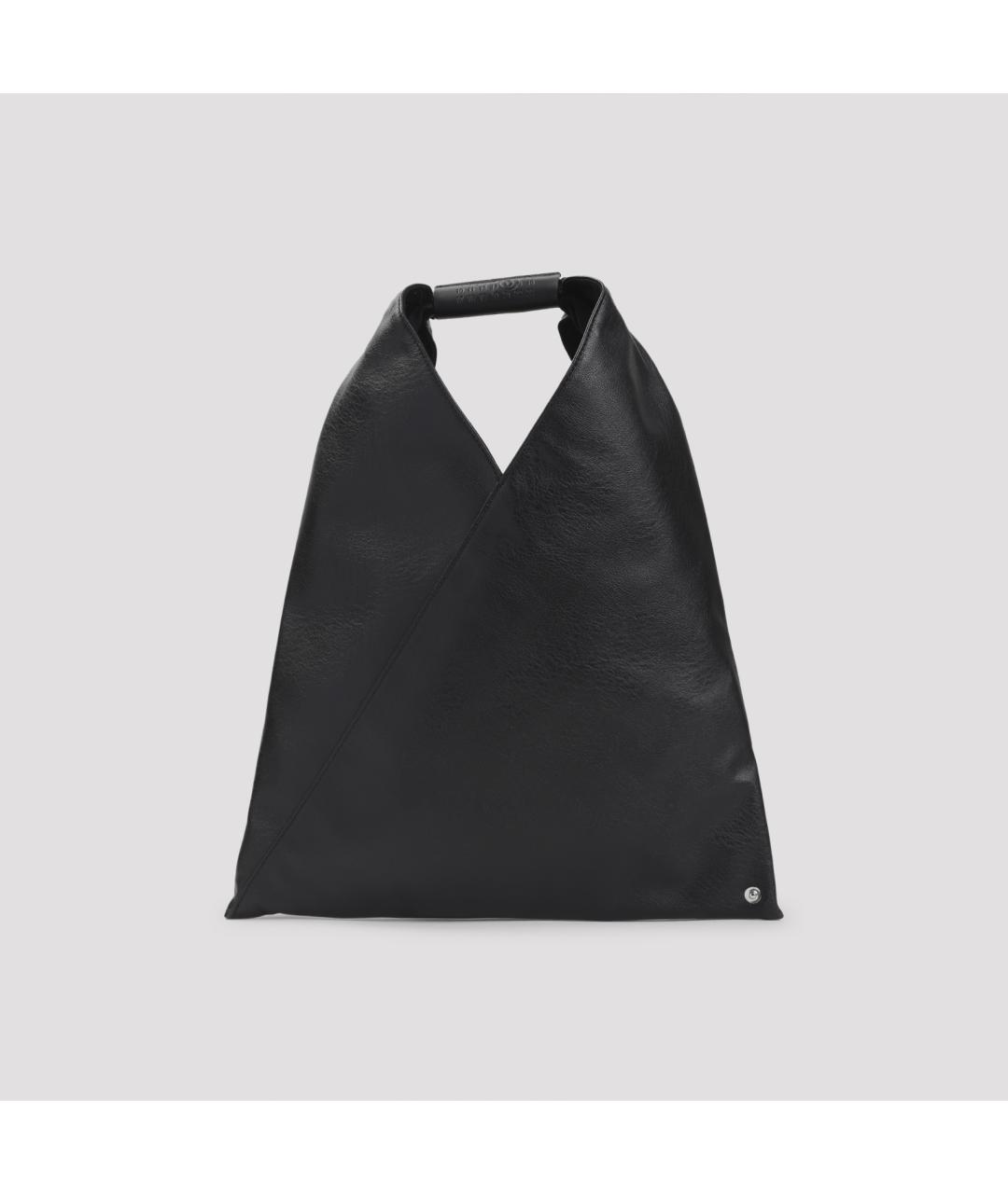 MM6 MAISON MARGIELA Черная сумка тоут из искусственной кожи, фото 2