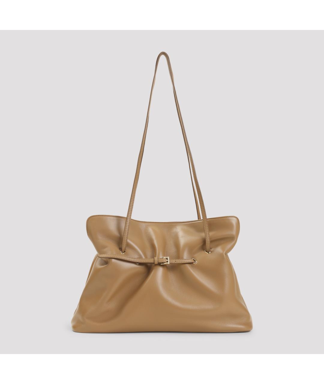 PRADA Коричневая кожаная сумка с короткими ручками, фото 3