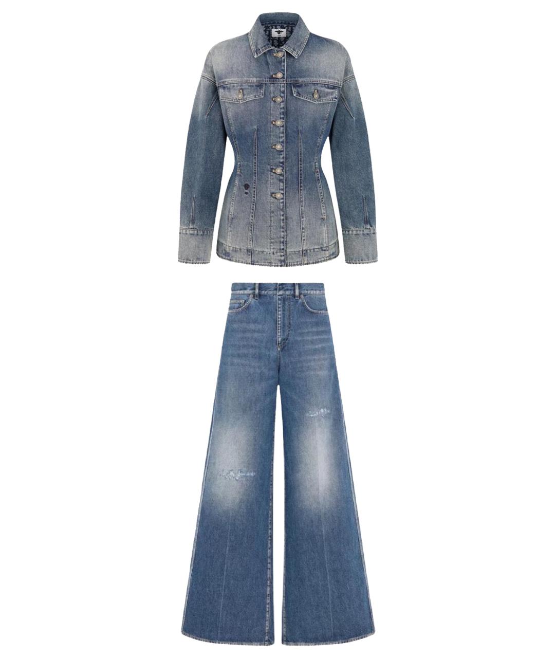 CHRISTIAN DIOR Синий хлопковый костюм с брюками, фото 1