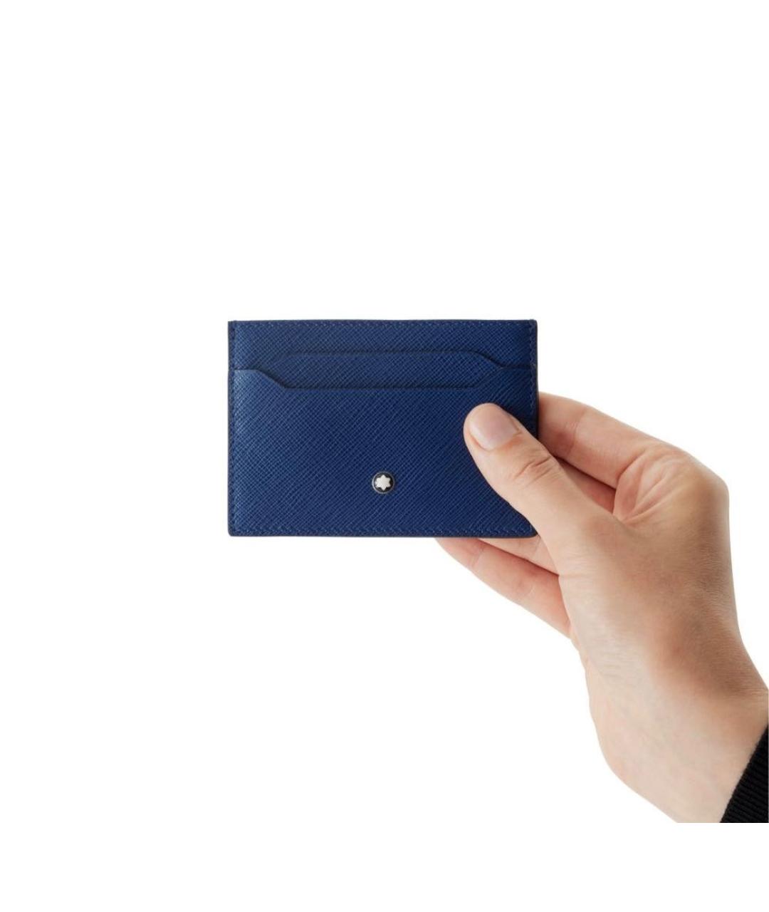 MONTBLANC Синий кожаный кардхолдер, фото 6