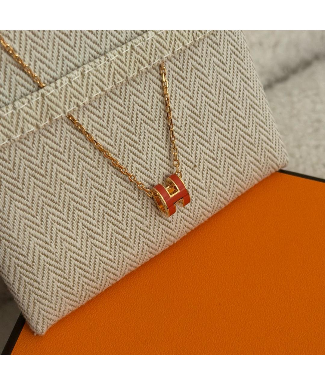 HERMES Красная металлическая подвеска, фото 4