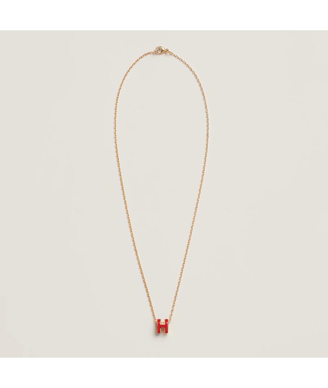 HERMES Красная металлическая подвеска, фото 2