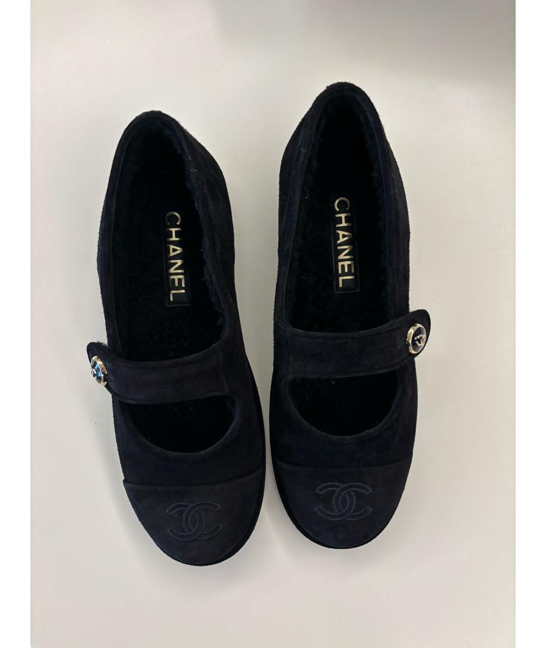 CHANEL Черные замшевые балетки, фото 2