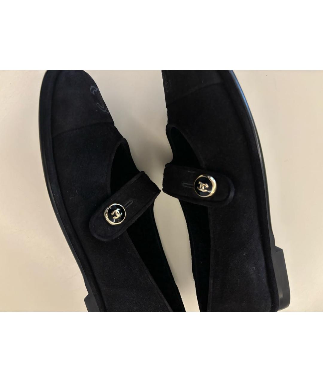 CHANEL Черные замшевые балетки, фото 4