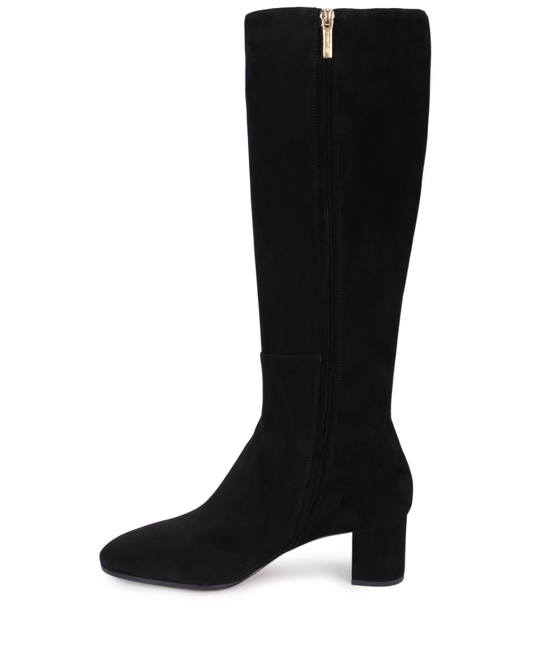 SANTONI Черные замшевые сапоги, фото 3