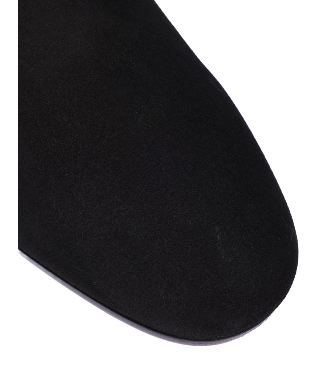SANTONI Черные замшевые сапоги, фото 5